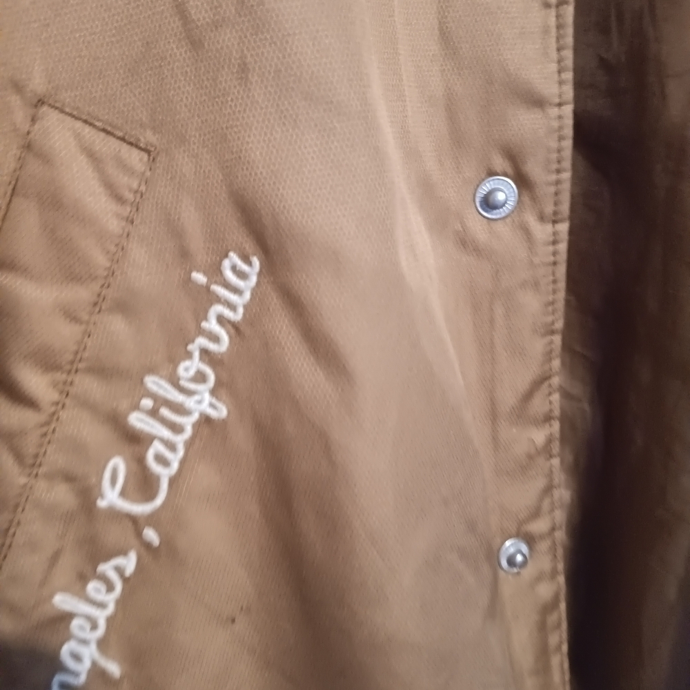 Hollister Tan and Cream Letterman Jacket - Picture 3 of 7